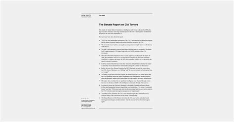 Senate Report On Cia Torture Open Society Foundations