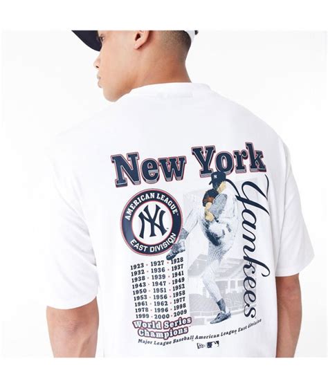 Camiseta New Era Mlb Player Graphc Oversized New York Yankees Blanco Hombre