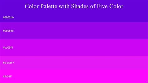 Color Palette With Five Shade Dark Blue Electric Violet Electric Violet ...