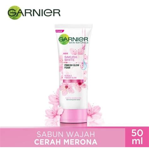 Jual Garnier Sakura White Pinkish Glow Foam Pembersih 50ml Shopee