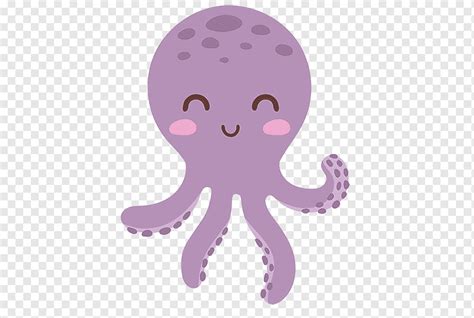 Octopus Graphics Illustration Octopus Cartoon Purple Violet Logo