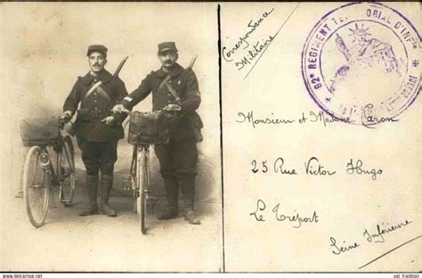 Oorlog Militaria Carte Postale Photo Cyclistes L