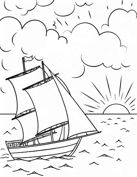 30 Desenhos De Barcos E Navios Para Colorir Como Fazer Em Casa