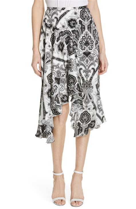 Caroline Constas Flounce Silk Skirt Nordstrom Silk Skirt Clothes