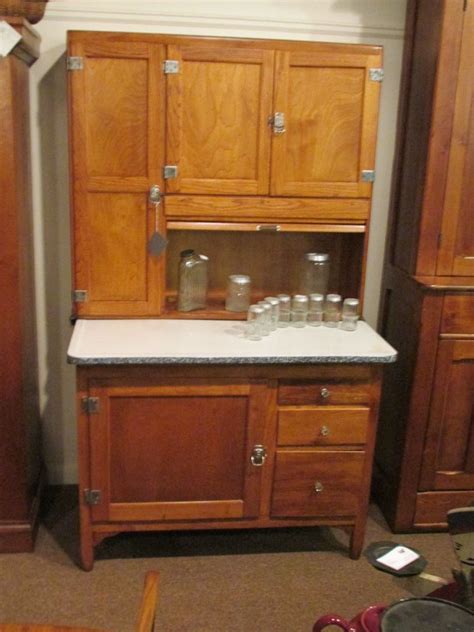 S25 Antique Oak Sellers Hoosier Bakers Kitchen Cabinet Enamel Top Flour