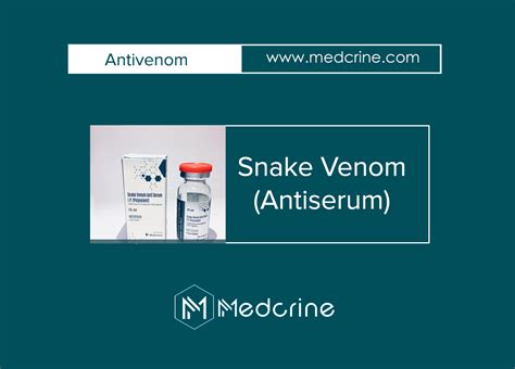 Snake Venom Antiserum Lyophilised Antivenom Medcrine