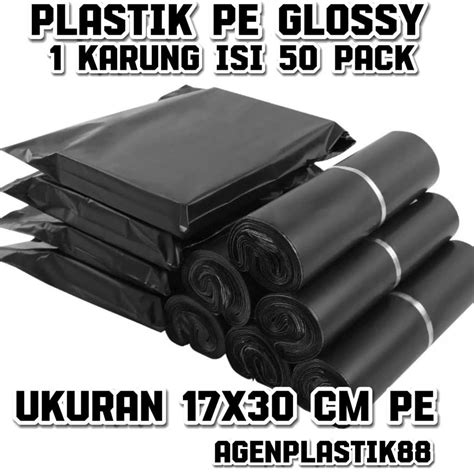 Jual Plastik Polymailer PE Glossy 17x30 Perkarung Isi 100pack