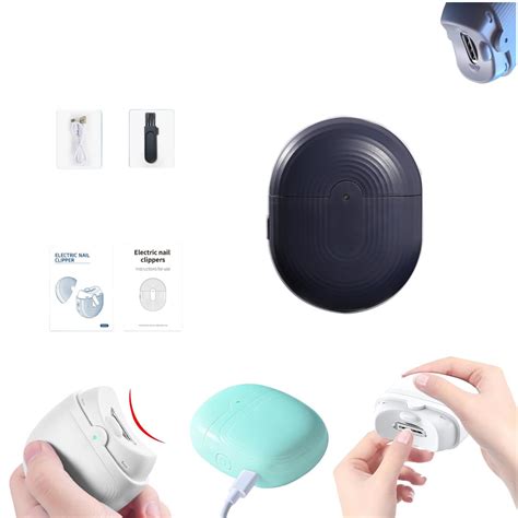 Electric Automatic Nail Clipper With Light And 2 Speedsusb