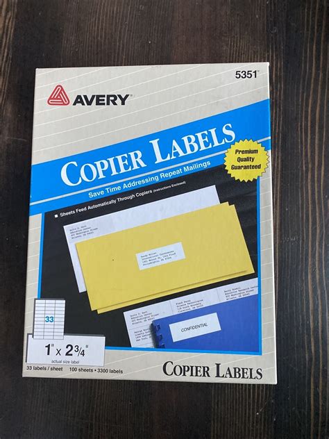 Avery 5351 Copier Address Labels 1 X 2 75 70 Sheets 2310 Labels EBay