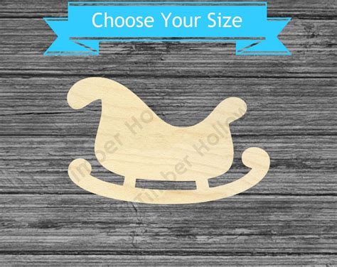 Christmas Sleigh Wood Cutout Big Small Unfinished Wood Cutout Blanks