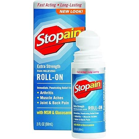 Amazon Stopain Pain Relief Roll On Gel Oz Pack Usa Made Max