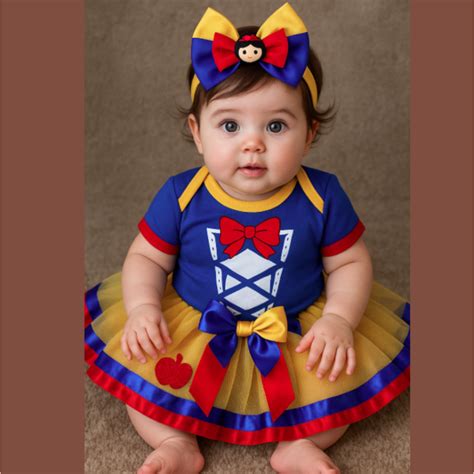 Body Branca De Neve Bebe - Body Bebê Temático Branca de Neve Mesversário | Shopee Brasil