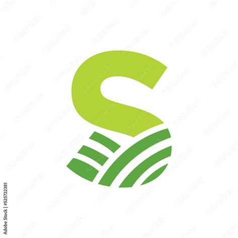 Letter S Agriculture Logo Agro Farm Logo Based On Alphabet For Bakery