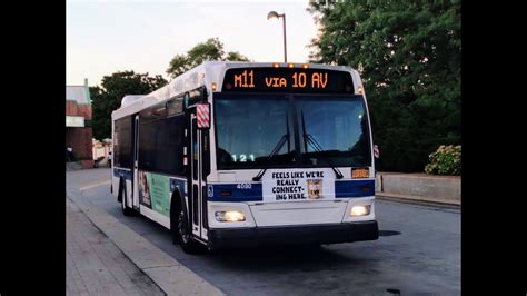 MTA NYC Bus 2009 Orion VII Next Generation Hybrid 4080 On The M11