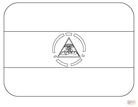 Nicaragua Flag Coloring Page Nicaragua Flag Coloring Pages Free World
