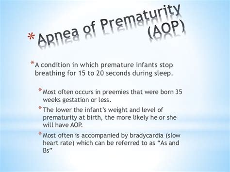 Apnea of Prematurity powerpoint