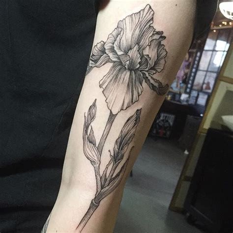 Iris Flower Tattoo Sleeve