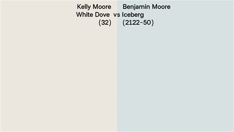 Kelly Moore White Dove Vs Benjamin Moore Iceberg Side By