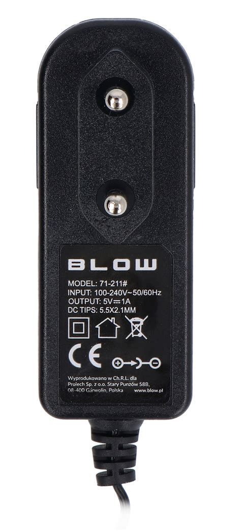 Zasilacz Impulsowy 5V 1A Wtyk DC 5 5 2 1mm Blow 71 211 Sklep Botland