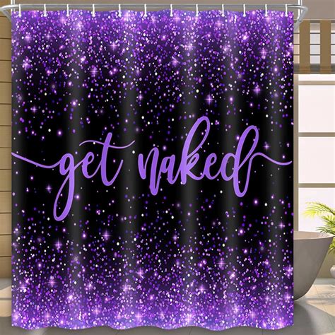 Fabric Purple Shower Curtain Get Naked Shower Curtains For Bathroom