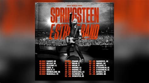 Bruce Springsteen And The E Street Band Announce European Tour