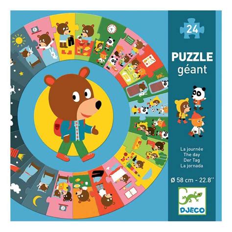 Puzzle Gigante La Jornada Pcs Djeco Universo Azul