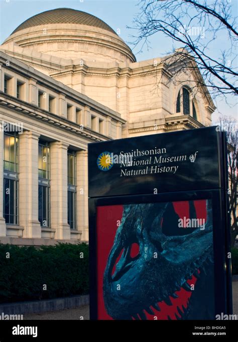 A sign outside of the Smithsonian National Museum of Natural History ...