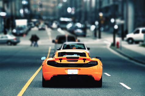 Car Sports Car Depth Of Field Orange Cars City Mclaren British