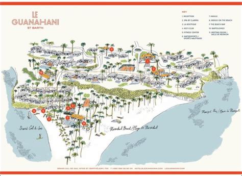 Le Guanahani map - Travel resort maps