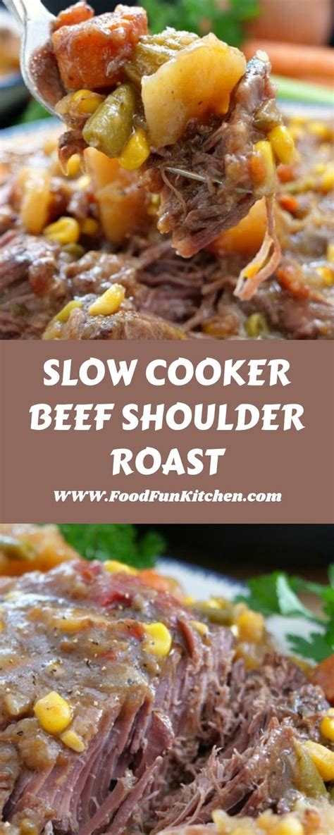 Slow Cooker Beef Shoulder Roast Food Fun Kitchen Pork Shoulder