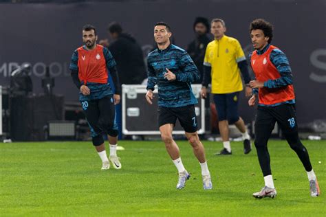 Cristiano Ronaldo Demonstrates Shooting Skills As Thousands Watch Him At First Al Nassr Training