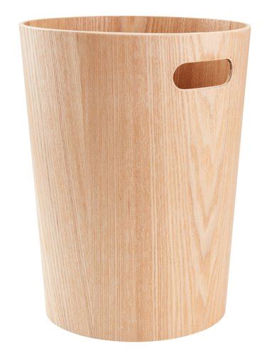 Waste Paper Bin Albin D23xh30cm Wood Jysk