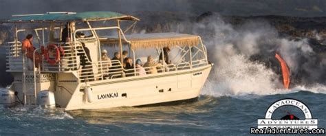 Hawaii Volcano Tour by boat to view active lava, Big Island, Hawaii ...