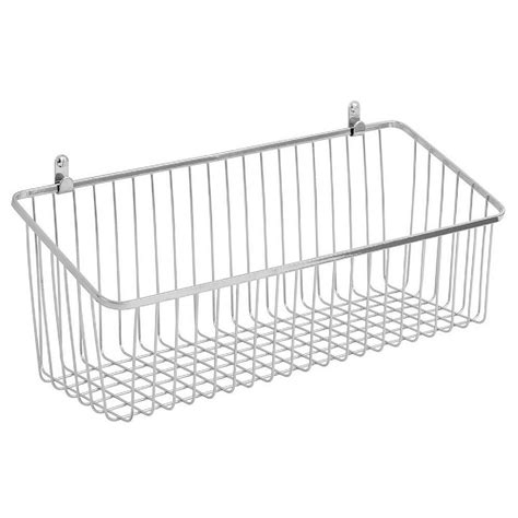 mDesign Metal Wire Wall Mounted Household Storage Organizer Basket Bin ...