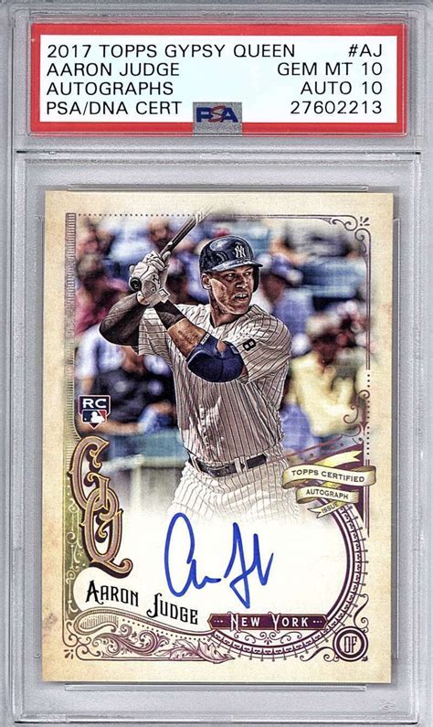 Lot Detail Aaron Judge Signed 2017 Topps Gypsy Queen Rookie Card