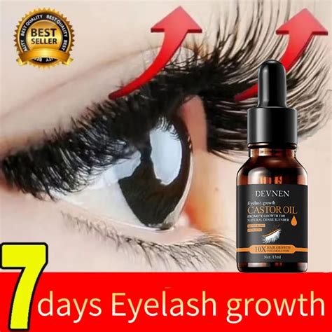 Devnen Natural Castor Oil Hair Eyebrow Eyelash Growth Essence Liquid