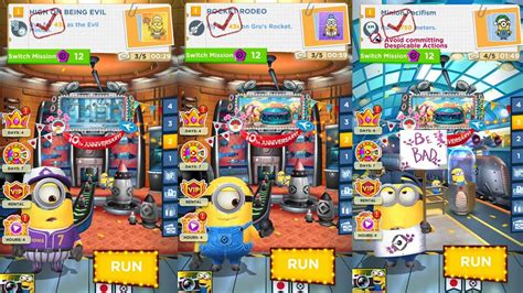 Minion Rush Shortstop Stuart And Mel And Ghost And Striker Minions Run