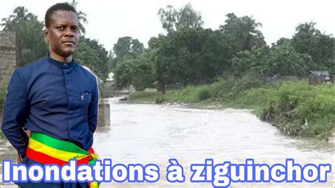 Urgent à ziguinchor Mr le Maire sous la pluie pour assister la