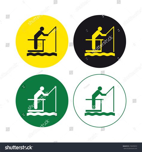 Fishing Sign Vector Set Stock Vector Royalty Free 278495072