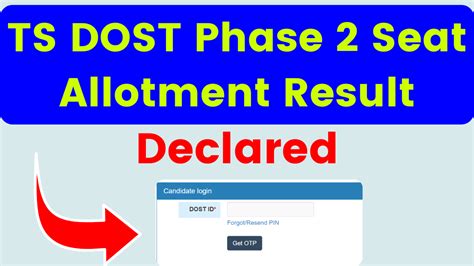 TS DOST Phase 2 Seat Allotment Result 2024 Declared Second Round