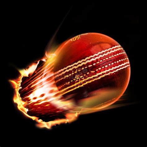 Cricket Ball On Fire Stock Vector Illustration Of Design