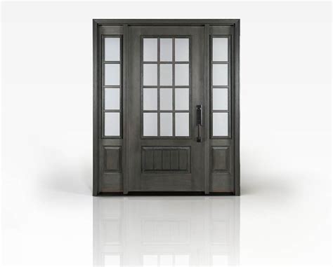 Clopay Rustic Fiberglass Front Door With Grooved Panel Detail Shown In Slate Complements Clo