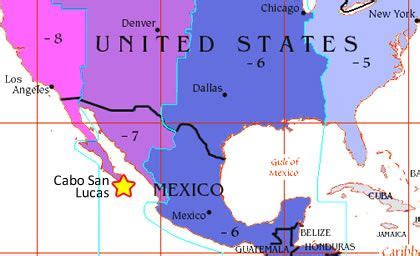 Cancun Time Zone Map