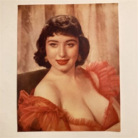 Vintage Risque Erotic Pin Up Photo Print 1960s Brunette Busty Cleavage