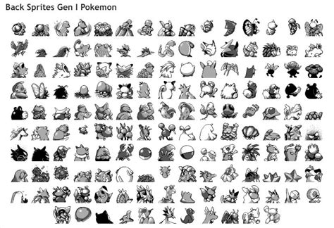 Pokemon Gen 1 Sprite Sheet