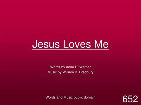 Ppt Jesus Loves Me Powerpoint Presentation Free Download Id 6847212