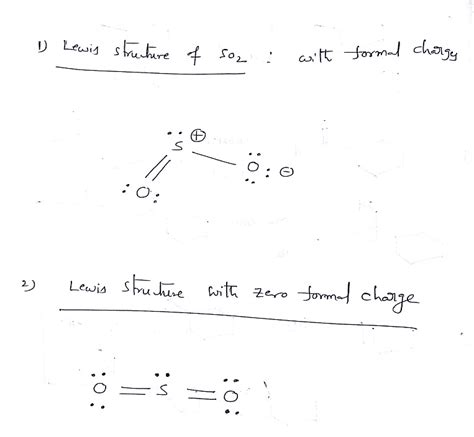 Lewis Structure For So2 With Formal Charges Of Zero