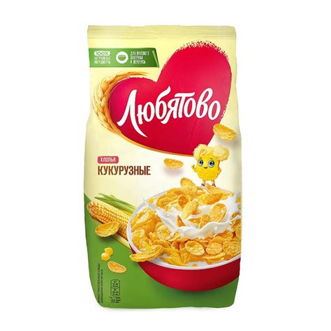 Купить хлопья кукурузные любятово с сахаром 300г с доставкой на дом в ...