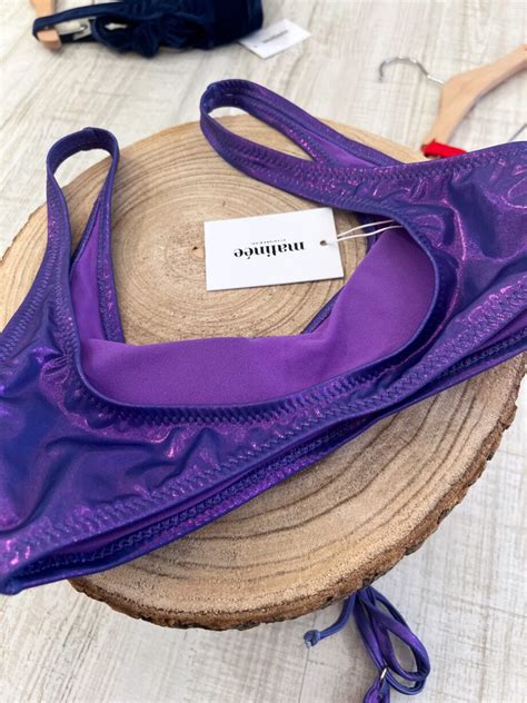 Bikini top Martine rainbow laminato viola Matinée Scintille Store