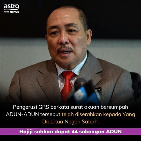 Astro Radio News On Twitter Ketua Menteri Sabah Datuk Seri Hajiji